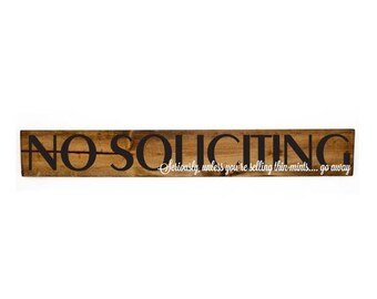 funny no solicitation sign etsy