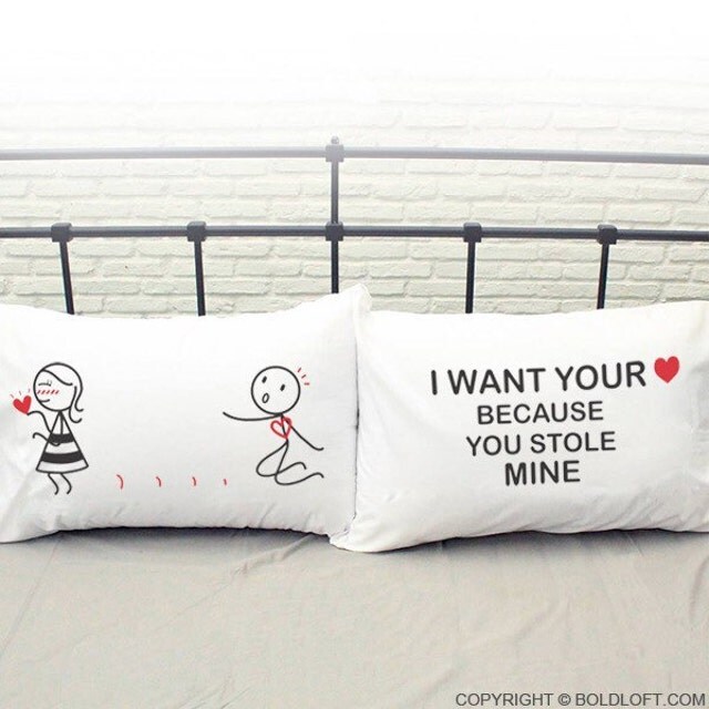 Couple GiftsCouple PillowcaseHis & Hers Couple by BOLDLOFT
