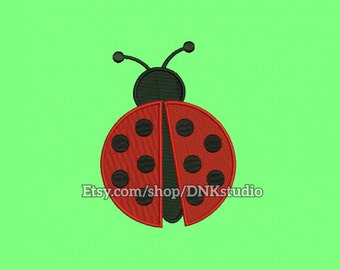 Ladybug Machine Embroidery Design - 6 Sizes - INSTANT DOWNLOAD