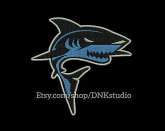 Shark Embroidery Design - 5 Sizes - INSTANT DOWNLOAD
