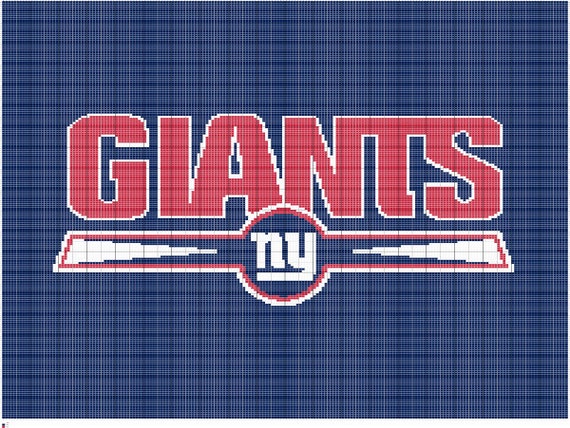 Crochet New York Giants Colorwork Graph Pattern by FADesignCharts