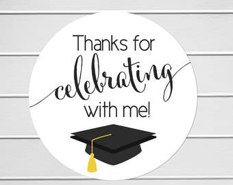 thank you for coming graduation stickers
