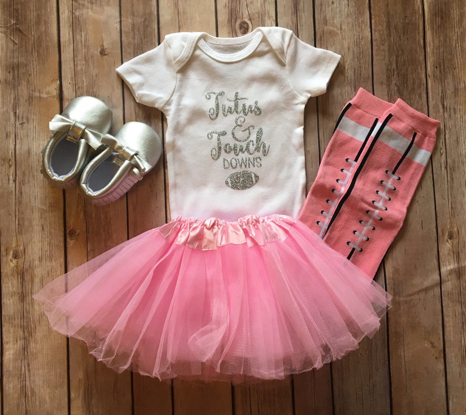 SALE 40 OFFBaby Girl Football Outfit by BabyBodysuitBoutique