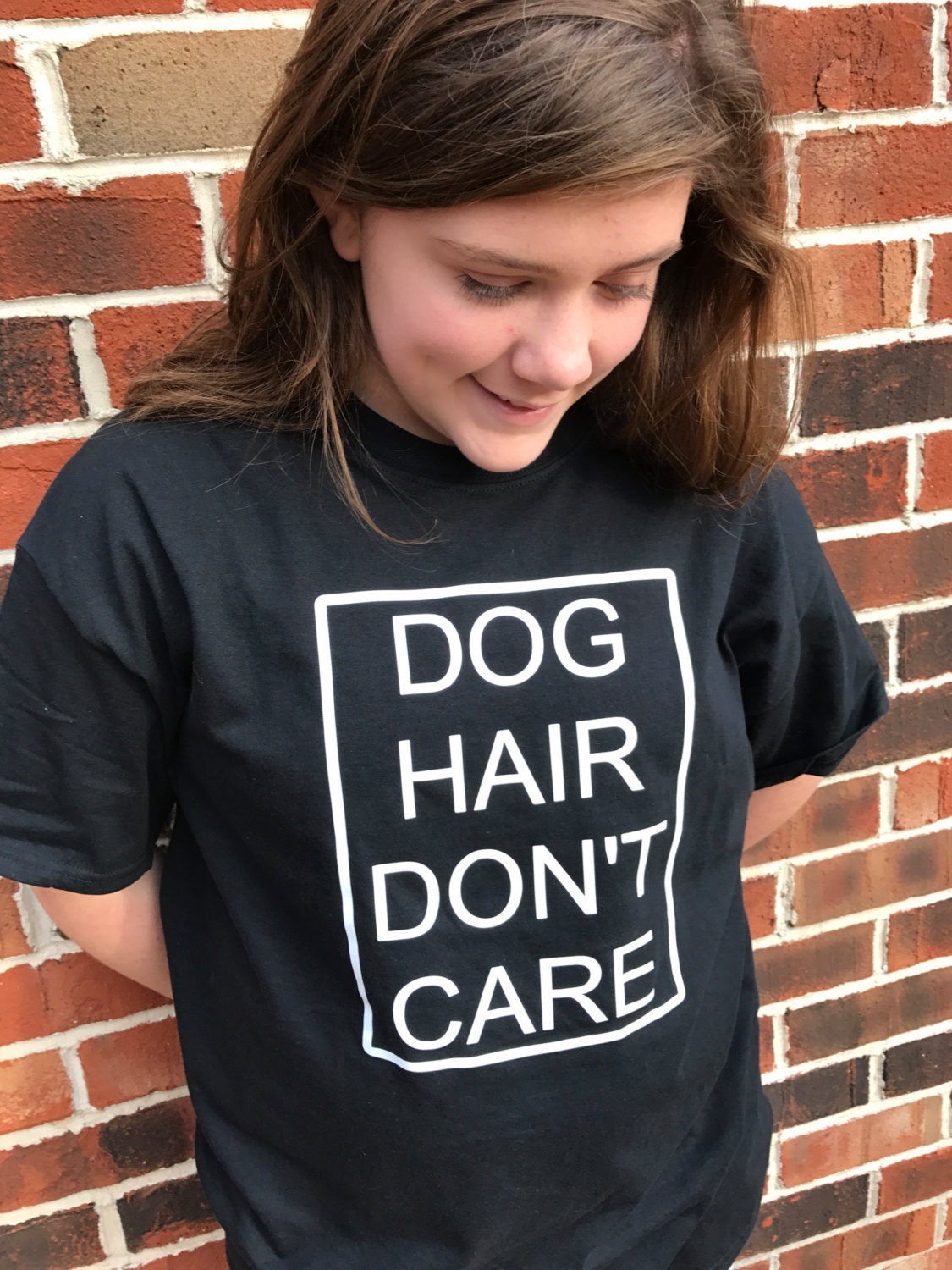 Dog Hair Don't Care T Shirt dog lovers tee shirt dog