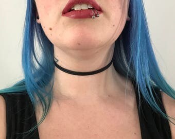 Black Choker Necklace | Suede Choker | Double Wrap Choker | Wrap Choker | Reversible Choker | Vegan Choker | Vegan Suede | Vegan Leather