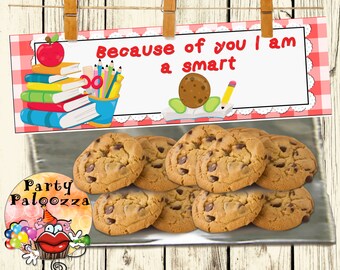 Printable Teacher Appreciation treat bag topper/smart cookie