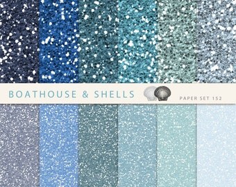 FROZEN GLITTER, digital scrapbooking paper pack, 12 digital scrapbook papers with glitter texture, download, printable, 152