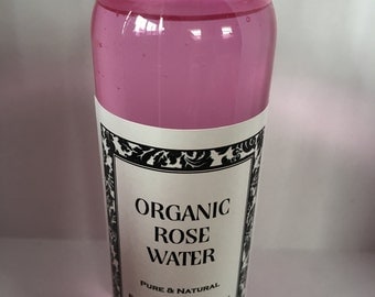 Organic Rose Water Pure & Natural 4oz.