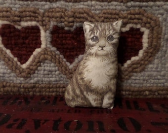 Vintage Lithograph Cloth Kitty Cat 6"