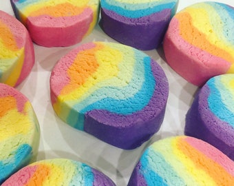 RAINBOW BATH TRUFFLES - A Bath Bomb / Solid Bubble Bath Hybrid! Fruity and Fun! 100% Vegan, Bath Melt, Bubbles, Fizzes, Moisturizes!