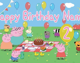 Printable Peppa Pig Birthday Party Decoration Instant Digital