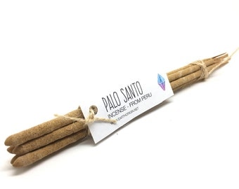 Palo Santo Incense from Peru Hand Rolled 5 or 10 sticks.