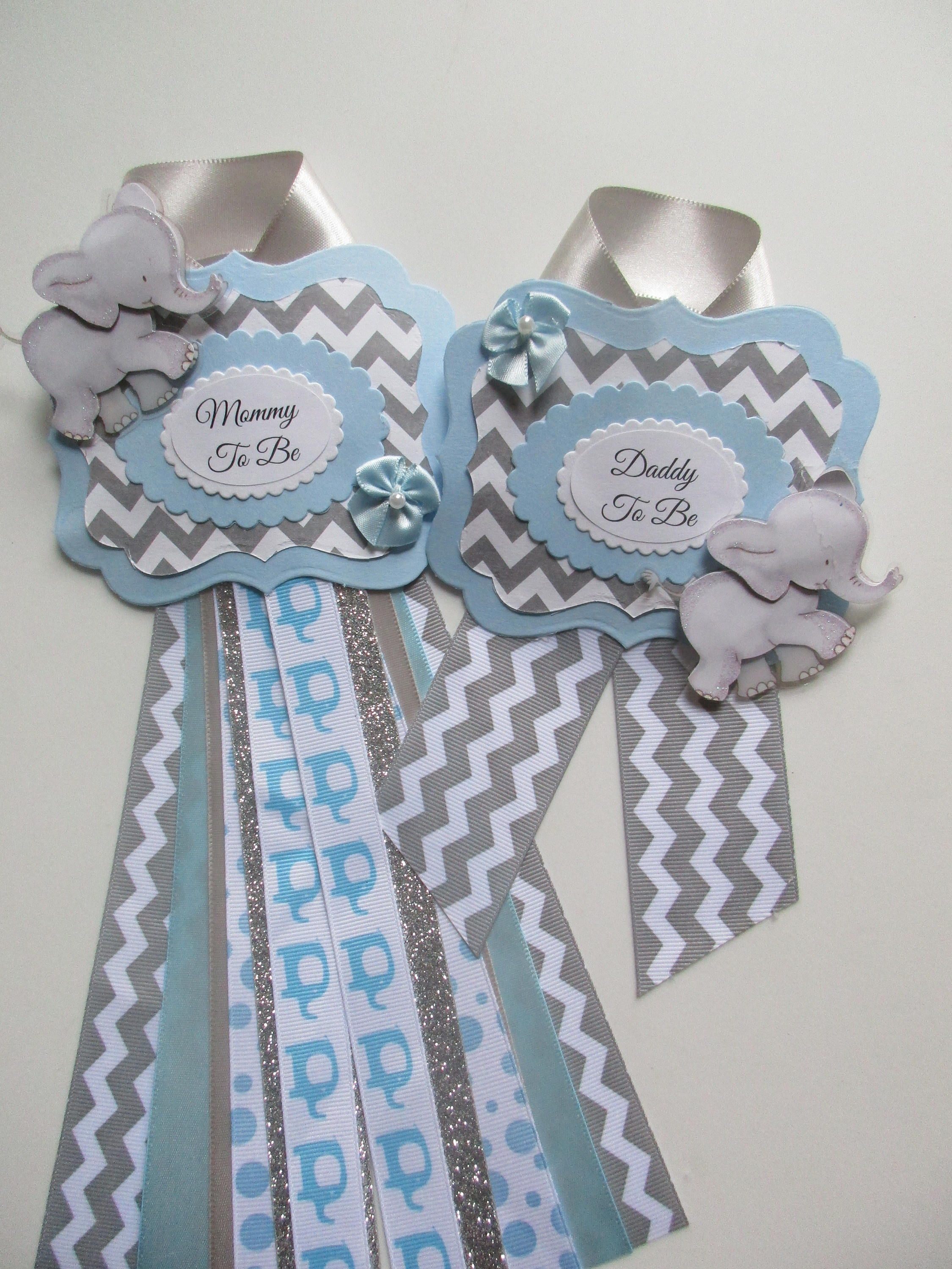 Set-Elephant Mommy /DaddyTo Be Corsage Mommy To Be Baby