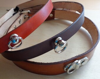BDSM Collars. Leather BDSM Collar. Extra Large Collars. Big is Beautiful Collar. Collar With Swivel or D Ring, Handmade Leather Collars.