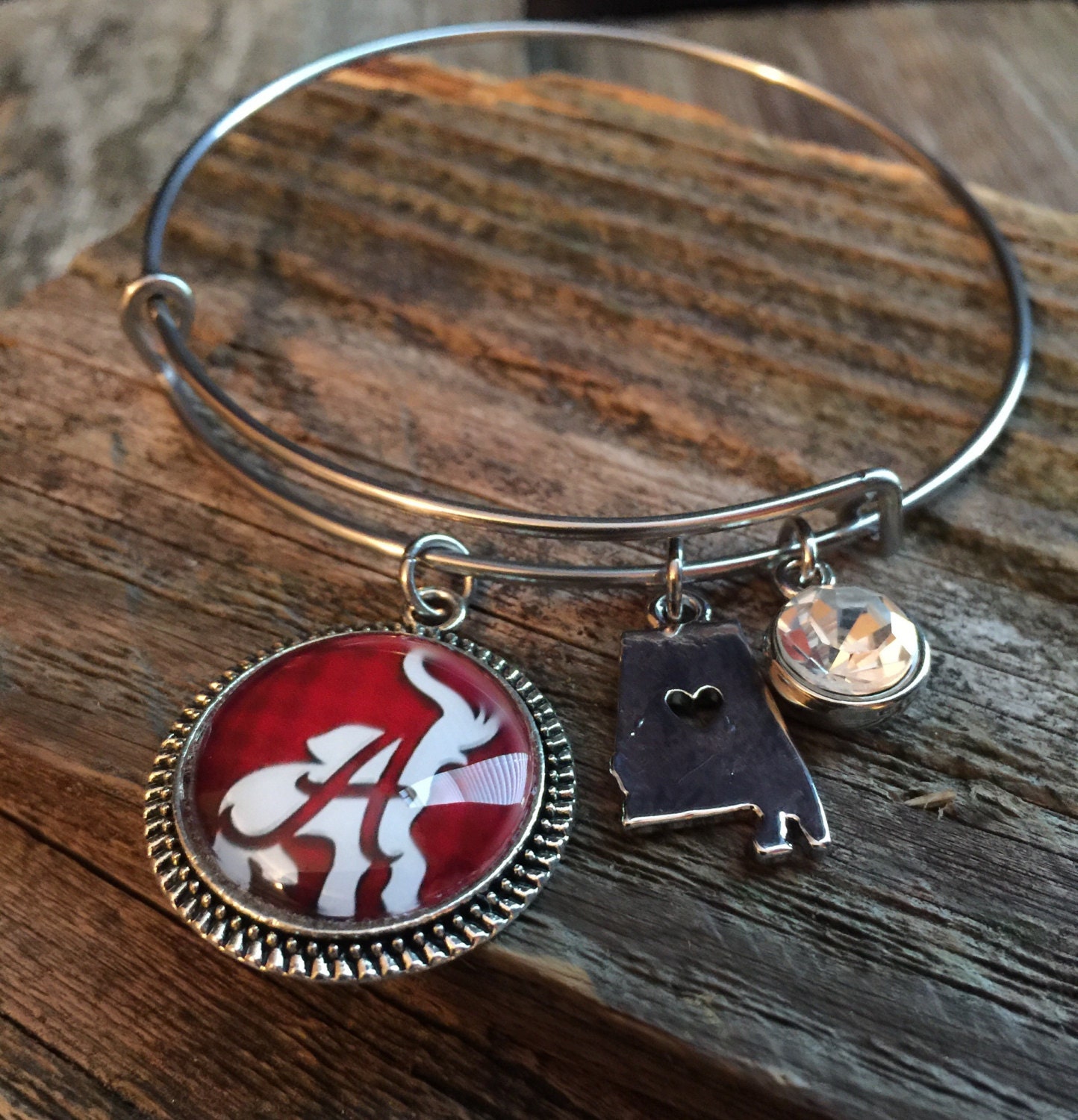 Alabama Crimson Tide expandable bracelet bangleRoll Tide