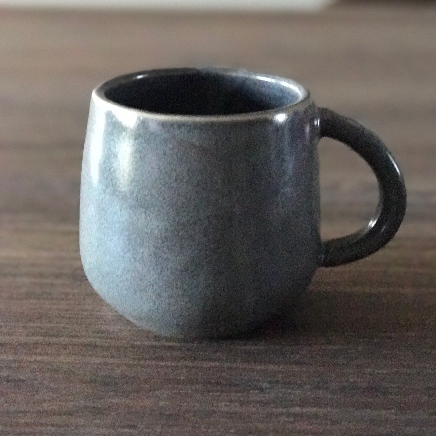 Porcelain Coffee Cup  Tea Cup  Modern  Grey Gray Coffee Mug