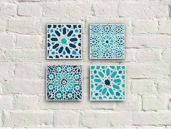 Marokkanische Fliesen Leinwand-set marokkanische Mosaik