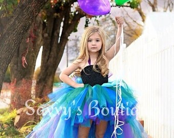 Peacock Tutu Dress, Peacock Costume , Birthday Tutu, Party Dress, Halloween Costume, Tutu Dress, High Low Tutu Dress, High Low Tutu
