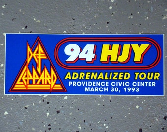 WHJY - Def Leppard - Bumper Sticker - 1993