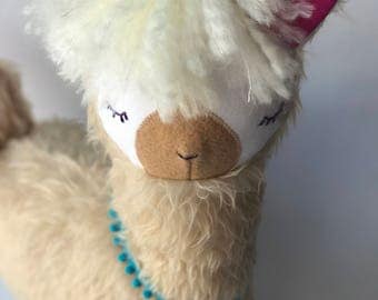 Lt. Tan Llama Pillow/Decorative Pillow/ Llama Gifts/Pillow/Home Decor/Llama Gifts/Alpaca/Trending/ Llama Funny/ Llama Art/
