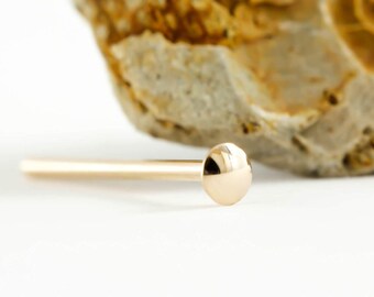 Nose Stud, Tiny Nose Stud, Small Gold Nose Stud, 14k Yellow Gold Filled, Nose piercing, L Bend, Nose Screw, Gold Nose Stud, 2mm Nose Stud
