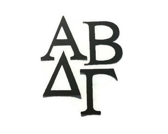 Greek Alphabet Letter Iron On Patch - 3 Inches - You Pick the Color - No Sew - Felt - Sorority Fraternity Initials