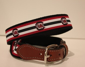 University of South Carolina Gamecocks Men's Web Leather Belt