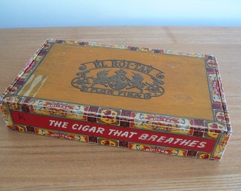 Vintage El Roi-Tan Cigar Box - Great Piece of American Tobacciana.