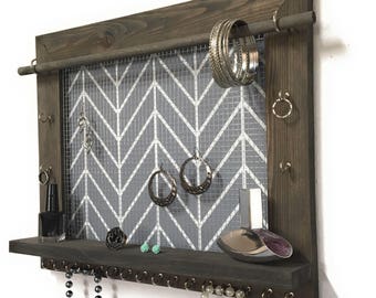 Jewelry Organizer - FREE SHIPPING - Wall Hanging Jewelry Display