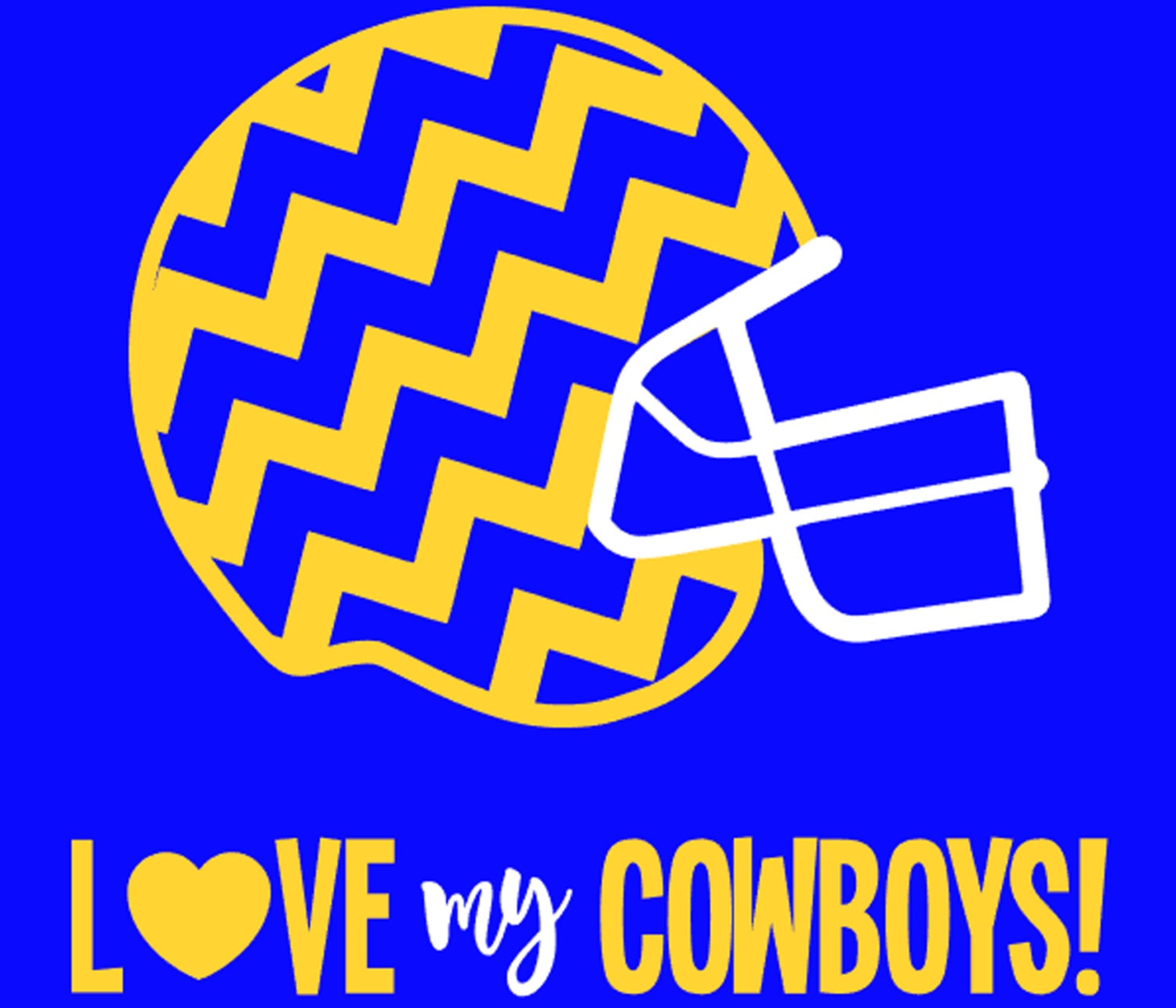 Download Love My Cowboys SVG File