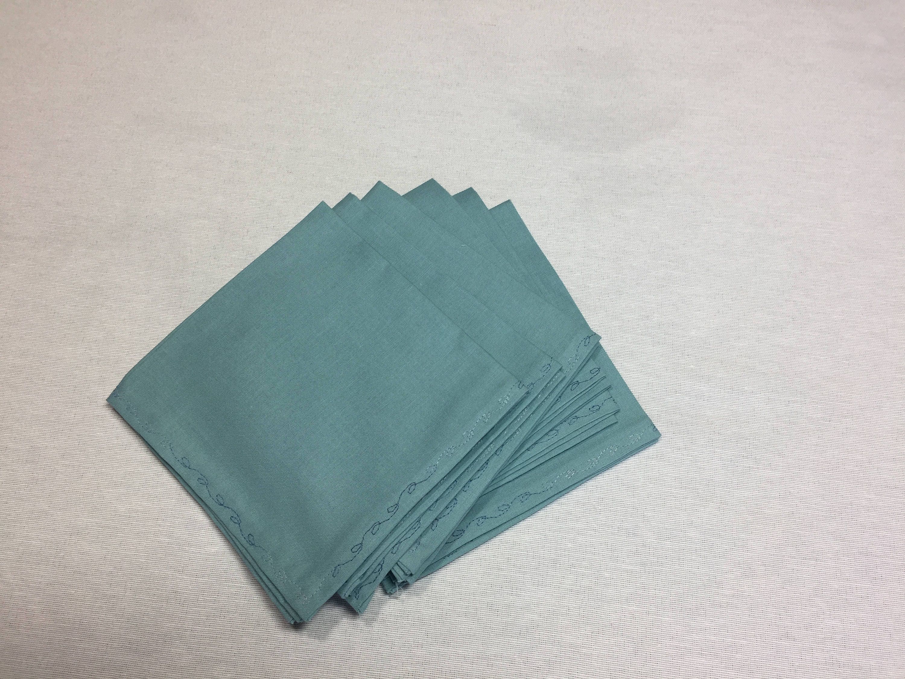 Dusty Blue Napkins Cloth Napkins Dinner Napkins Table
