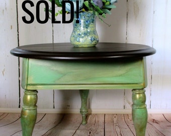 SOLD !!! CoffeeTable, Hand Painted, Furniture, Accent Table, Painted Furniture, Living Room Furniture, End Table SOLD!