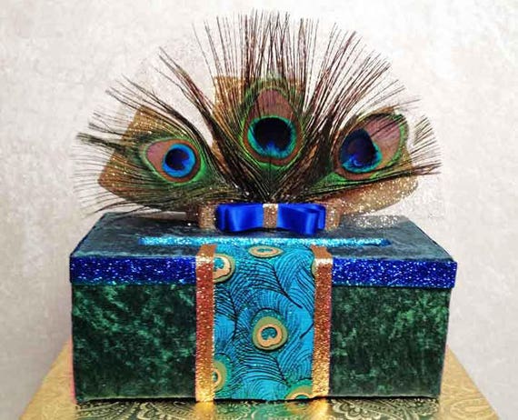 Peacock Wedding Card Boxpeacock Weddingpeacock Wedding