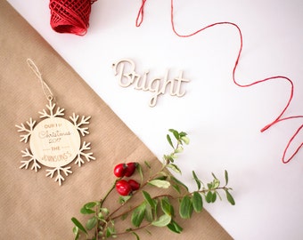 First Christmas ornament married - personalized family ornaments made of wood, 3.5 inch diameter, ready to hang