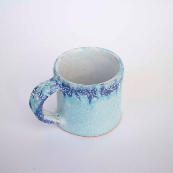 Handmade glazed ceramic mug mug for tea blue mug Stoneware