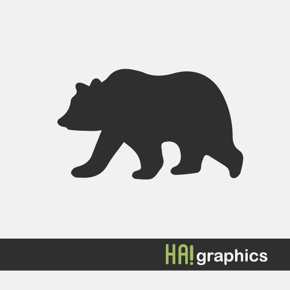 Download Walking Bear SVG and DXF File Silhouette Clipart Vector