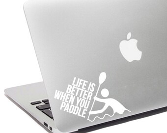 Kayak car sticker, Kayak car decal, Kayak laptop decal, Sup decal, Sup sticker, Kayaking decal, Kayak decal, Kayak sticker, Paddle decal