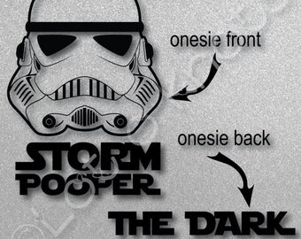 Storm Pooper The Dark Side · Funny baby design idea · {svg, dxf, jpg, & pdf files included} · SVG NOT Cricut COMPATIBLE