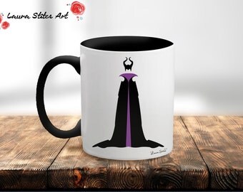 Disney's Maleficent Villain Mug - minimalist sleeping beauty maleficent villain evil mug