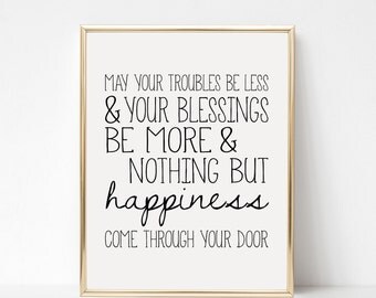 Digital Download Irish Blessing Printable 5x7 and 8x10