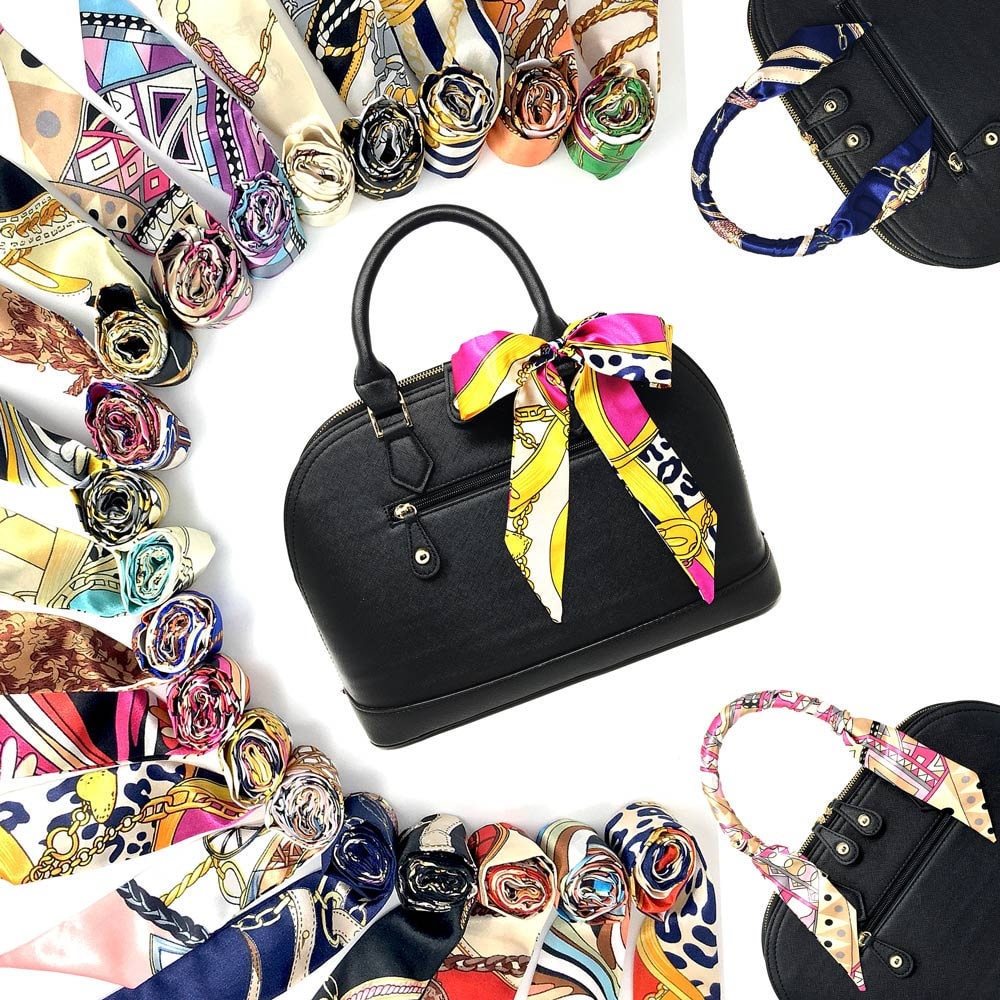 Silk Twilly Scarf Handbag Accessories 20 Colors Bag Handle
