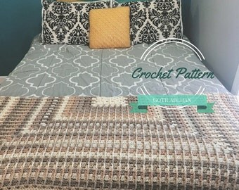 Crochet Blanket PATTERN Granny on the Ridge Blanket Pattern