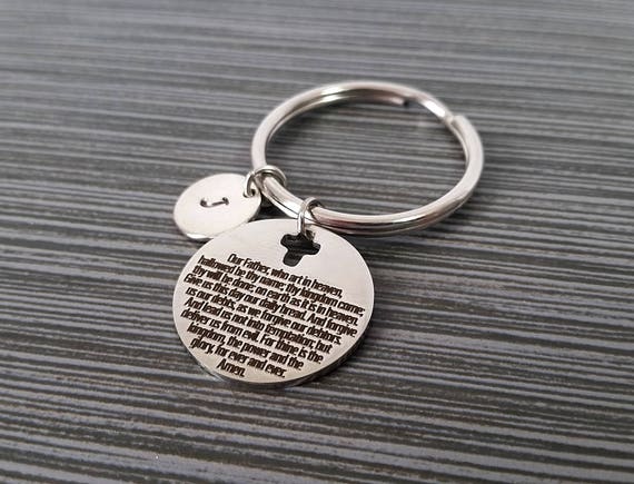 Lord's Prayer Keychain Our Father Who Art In Heaven