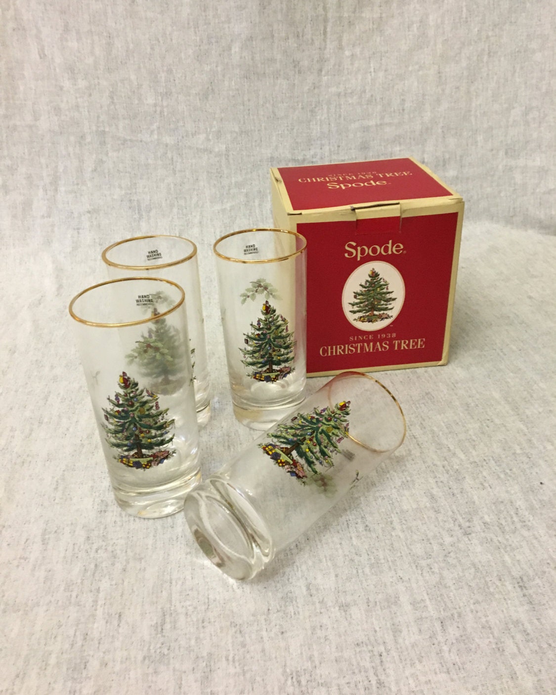 spode christmas tree tumblers
