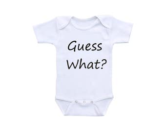 Expecting Shirt or Gerber Baby Onesie® Pregnancy Reveal New Baby Announcement Onesie® Guess What Onesie® Expecting Baby Were Expecting