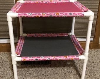 Fleece Cat Hammock, stacked pet beds, pet hammock, PVC pet bed, cat bunk bed