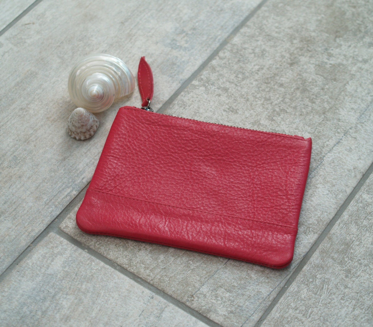 Fair Trade Hot Pink Leather Coin Purse Pink Leather Coin