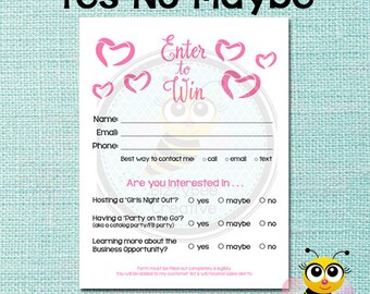 Items similar to Direct Sales door prize entry form thirty-one ...