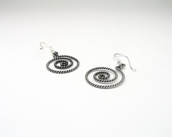 Beautiful delicate spirals Sterling Silver 925 earrings of earrings spiral