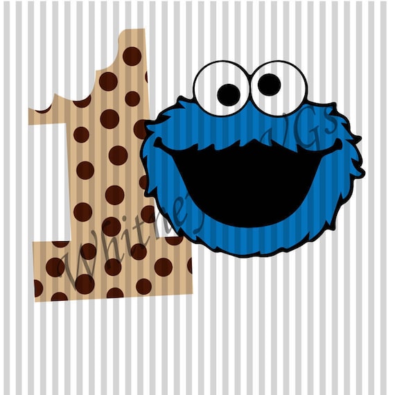 Download Cookie Monster 1st Birthday SVG DXF Cutting File from ...